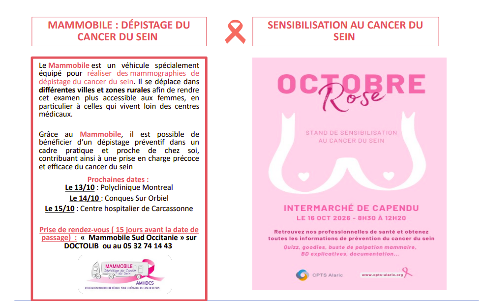 Prévention - Octobre Rose